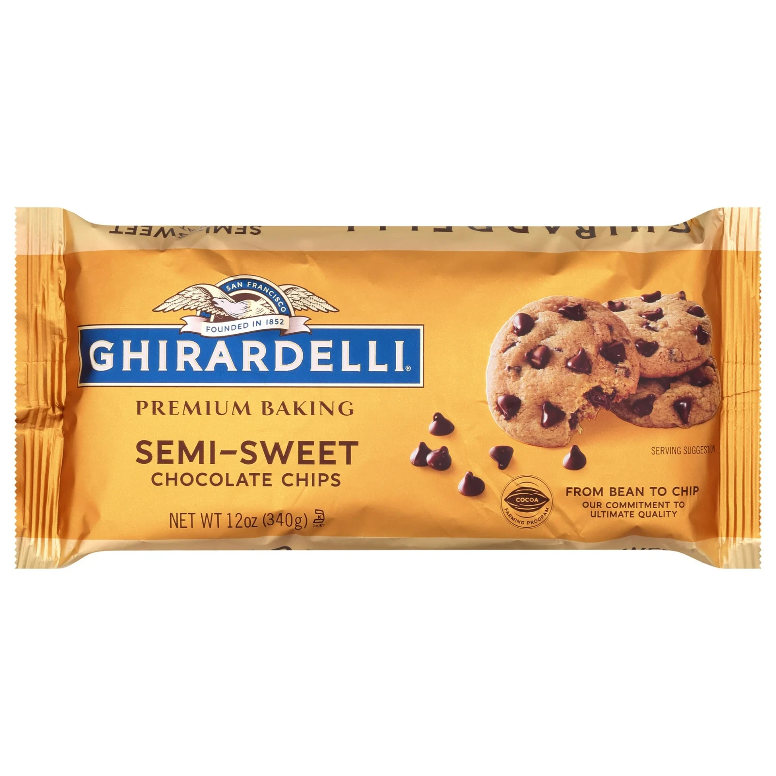 GHIRARDELLI Semi Sweet Chocolate Chips Premium Baking Chips 12oz Bag