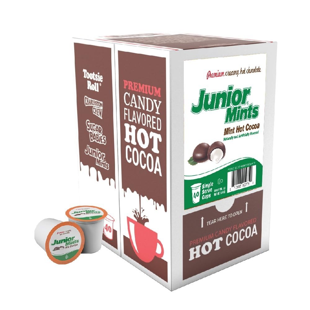Junior Mints Hot Chocolate Pods, Mint Cocoa K-Cups, 40ct^