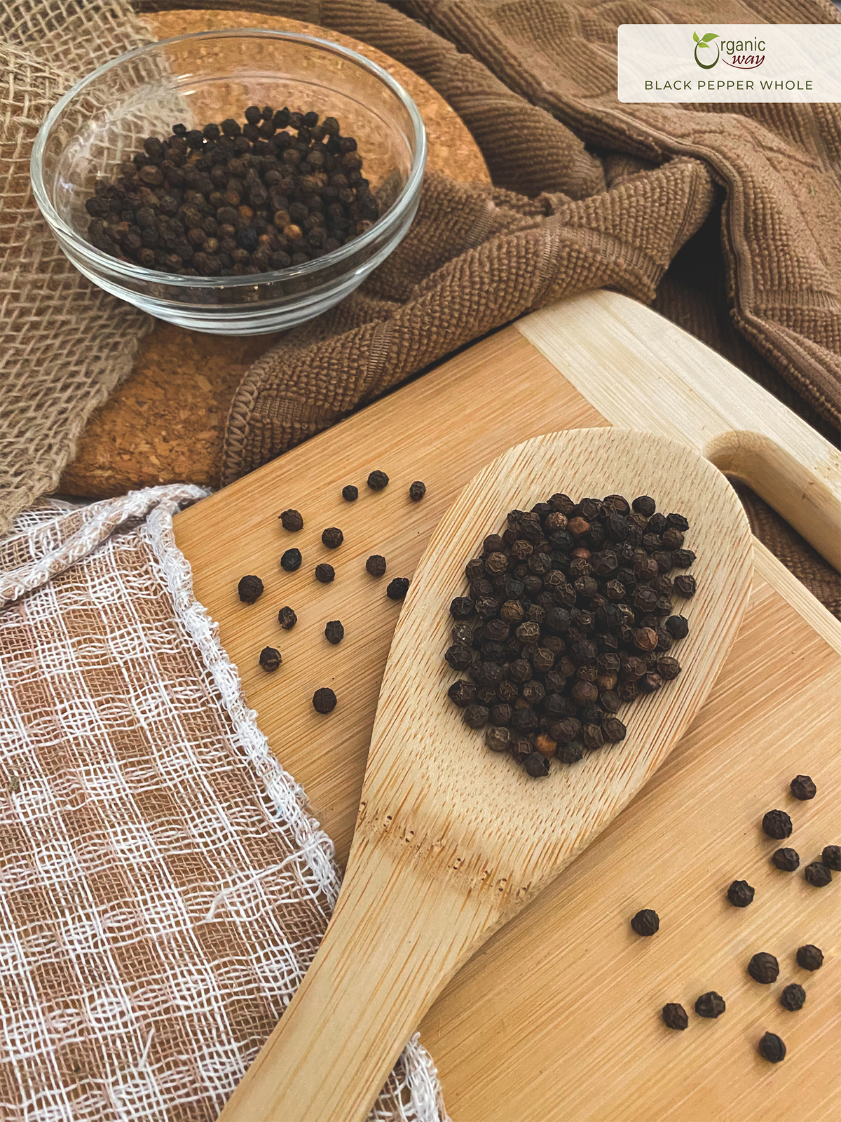 Organic Way Whole Black Pepper – Grinder Refill | Kosher & USDA Certified