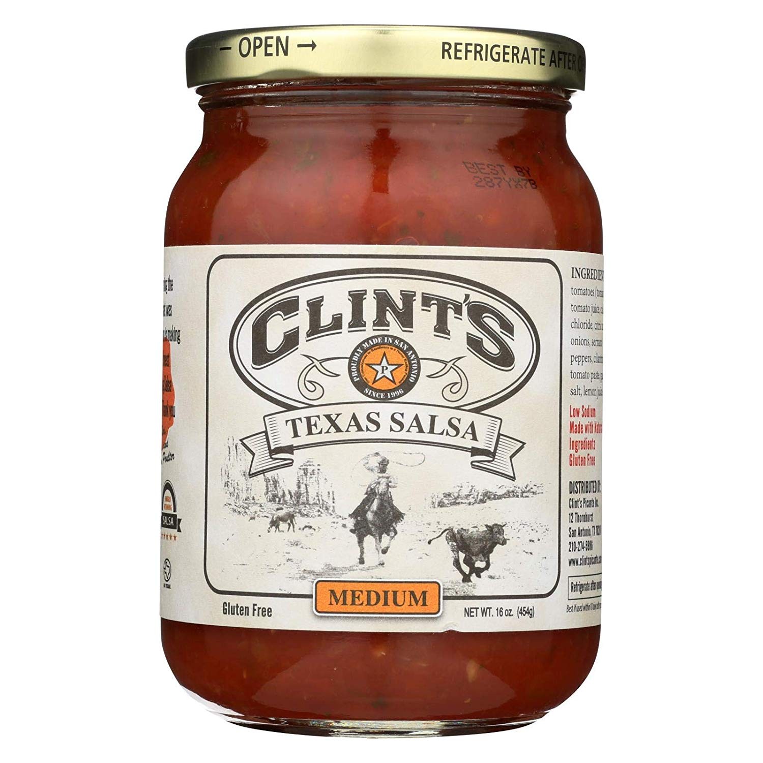 Clint’s Texas Medium Salsa, 16 Ounce