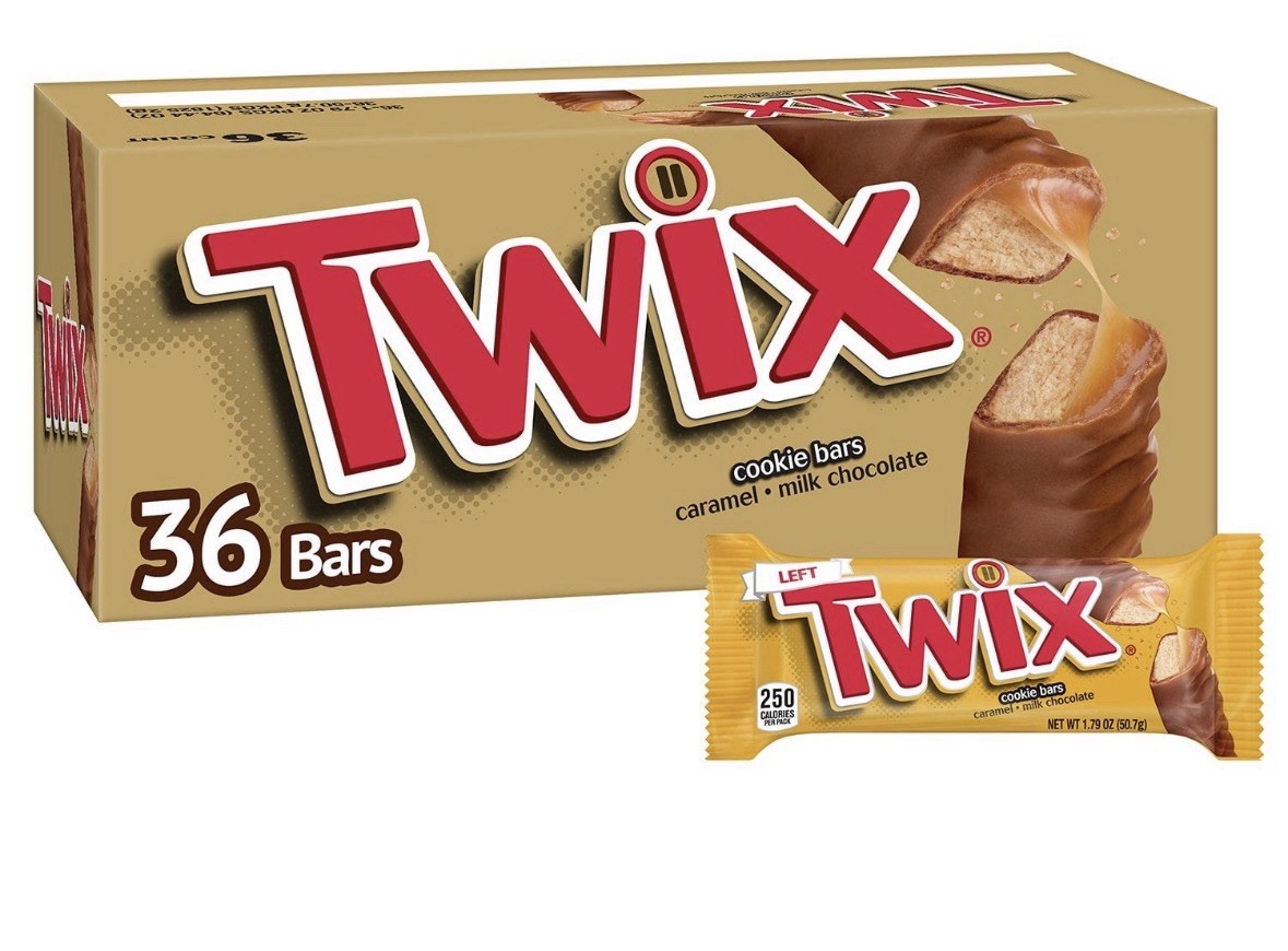 Twix Caramel Cookie Chocolate Candy Bars, Full Size, 1.79 oz., 36 pk.