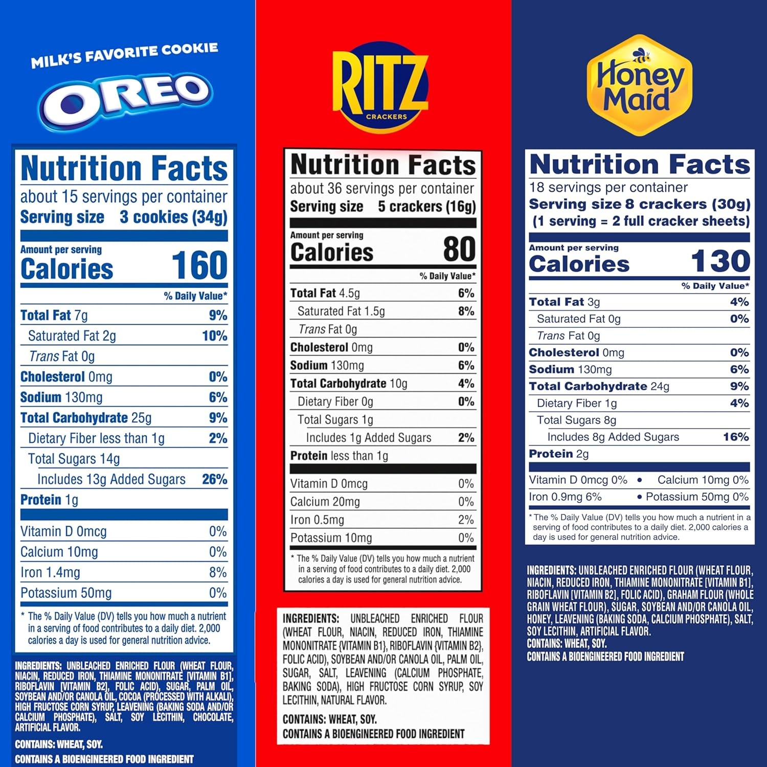 OREO RITZ Honey Maid 3 Pack Family Size