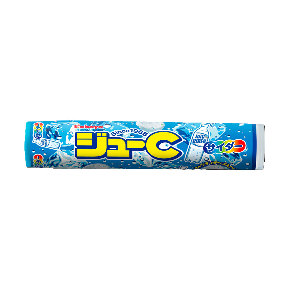 Japan Ramune candy Kabaya Ju-C Cider Ramune Tablets – 15 Pieces × 10 bottles