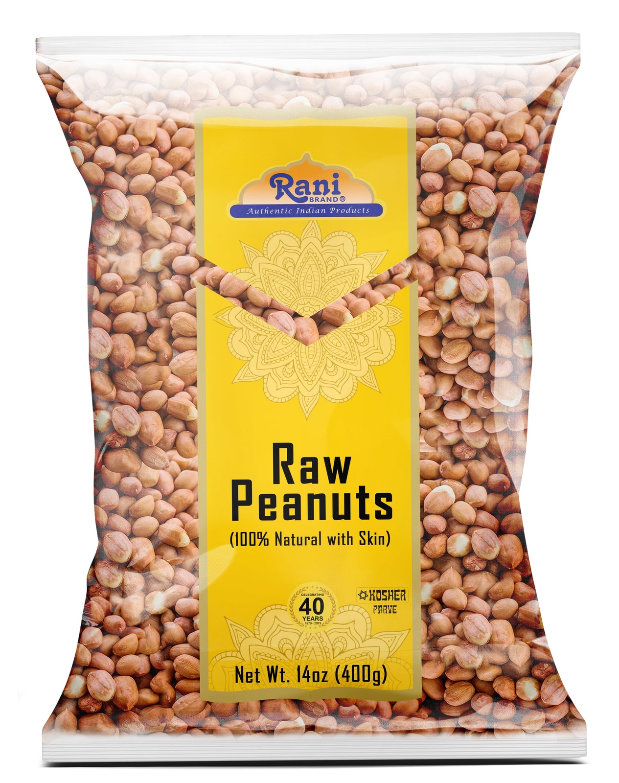 Rani Peanuts, Raw Whole With Skin (uncooked, unsalted) 14oz (400g)