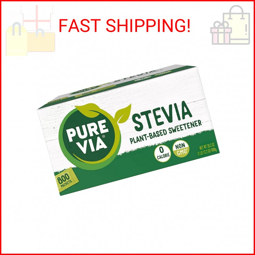 Pure Via Stevia Sweetener 28.2oz (800 packets)
