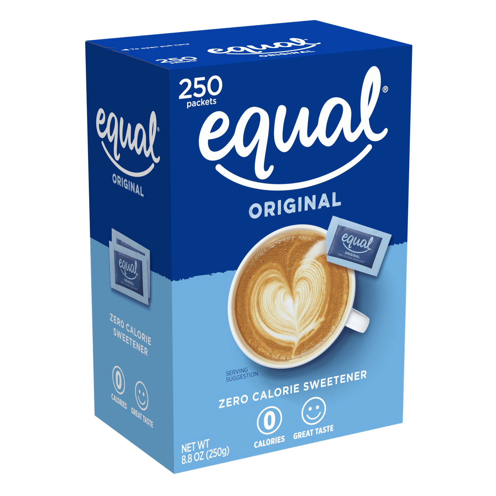 Equal Coffee and Tea Sweetener Sugar Free Sweetener 250ct