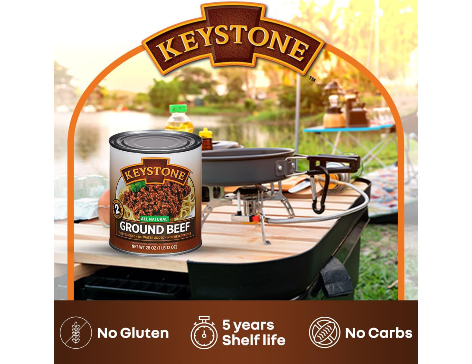 Free Shipping Keystone All Natural Ground Beef, 28 oz Can 3 cans