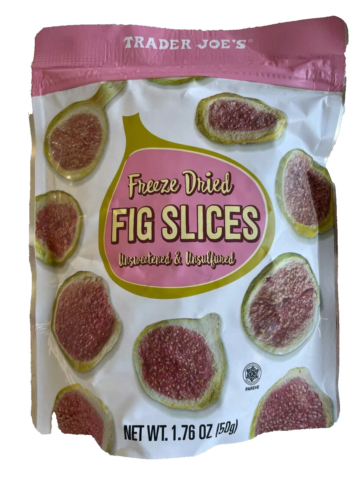 Trader Joe’s Freeze Dried Fig Slices Unsweetened Unsulfured 1.76 oz Each RARE