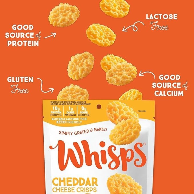 Whisps Cheese Crisps Variety Pack | Protein Chips | 2.12 Ounce (Pack of 6)
