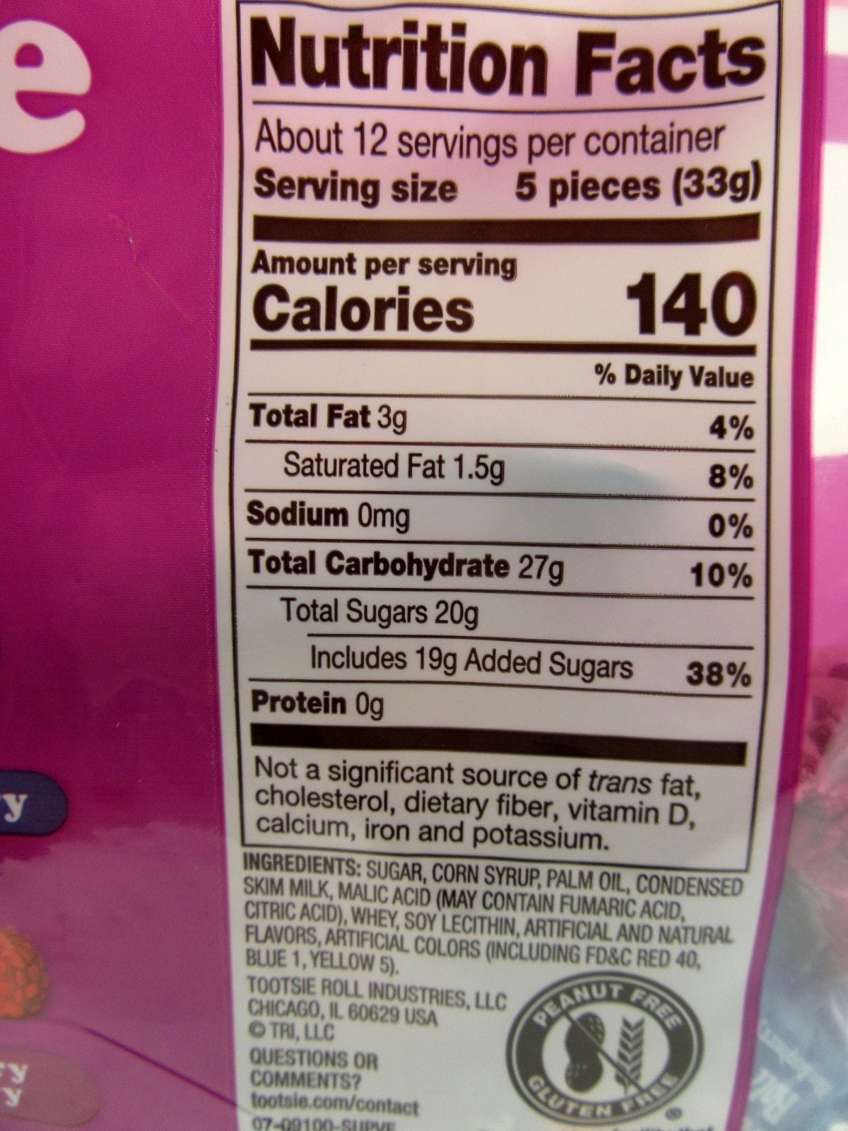 Tootsie Roll The Berry Ones Chews Assorted Fruit Rolls Candy Candies 14.37oz bag