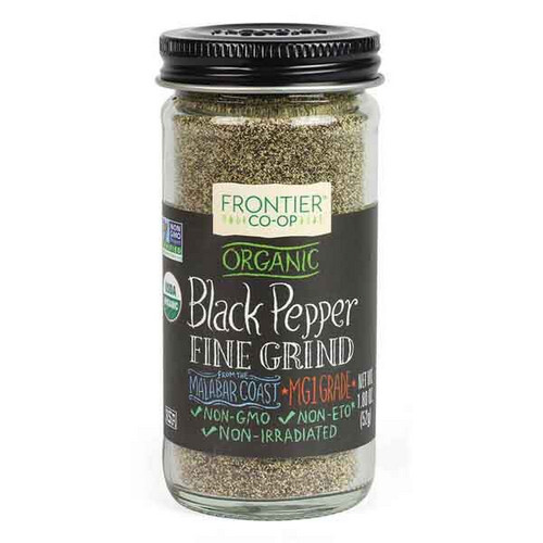 Organic Black Pepper Fine Grind 1.80 Oz