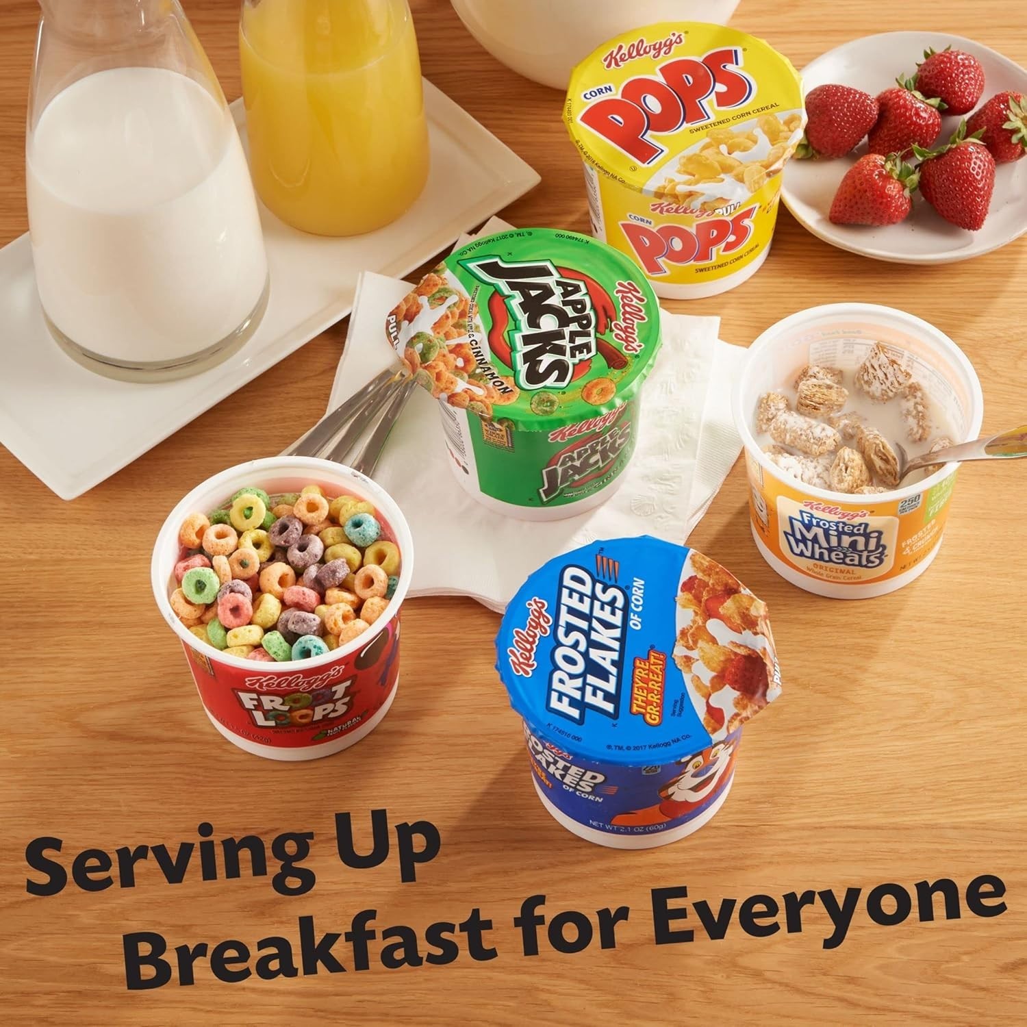 Breakfast Cereal Cups, Kids Snacks, Family Breakfast, Variety Pack 24 Cups
