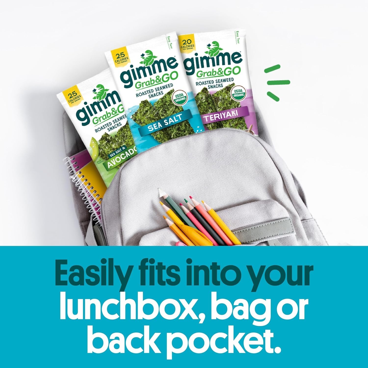 Delicious Portable Seaweed Snacks – , Gluten Free & 5 Count Healthy Snack