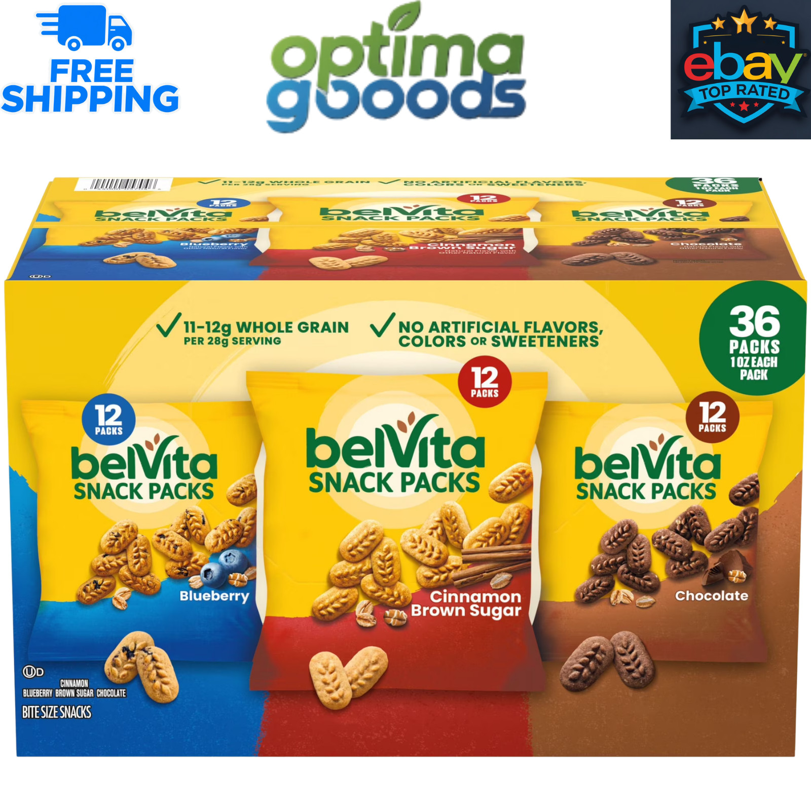 belVita Bites Breakfast Biscuits Variety Pack, 1 oz Pouches, 36 Count.