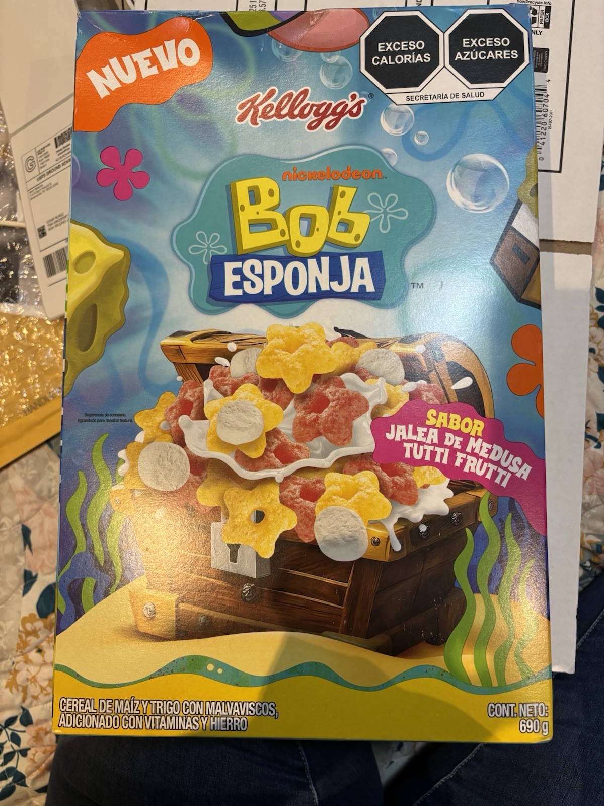 Sponge Bob Mexican Cereal 690g Tutti-frutti with Marshmallow Flavor New Sealed