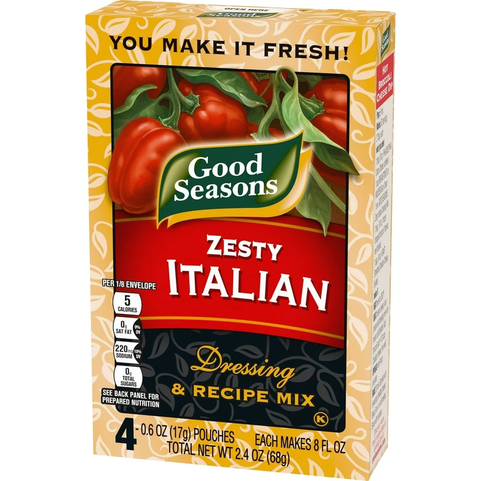 Good Seasons Zesty Italian Dressing & Recipe Seasoning Mix, 4 ct Packets