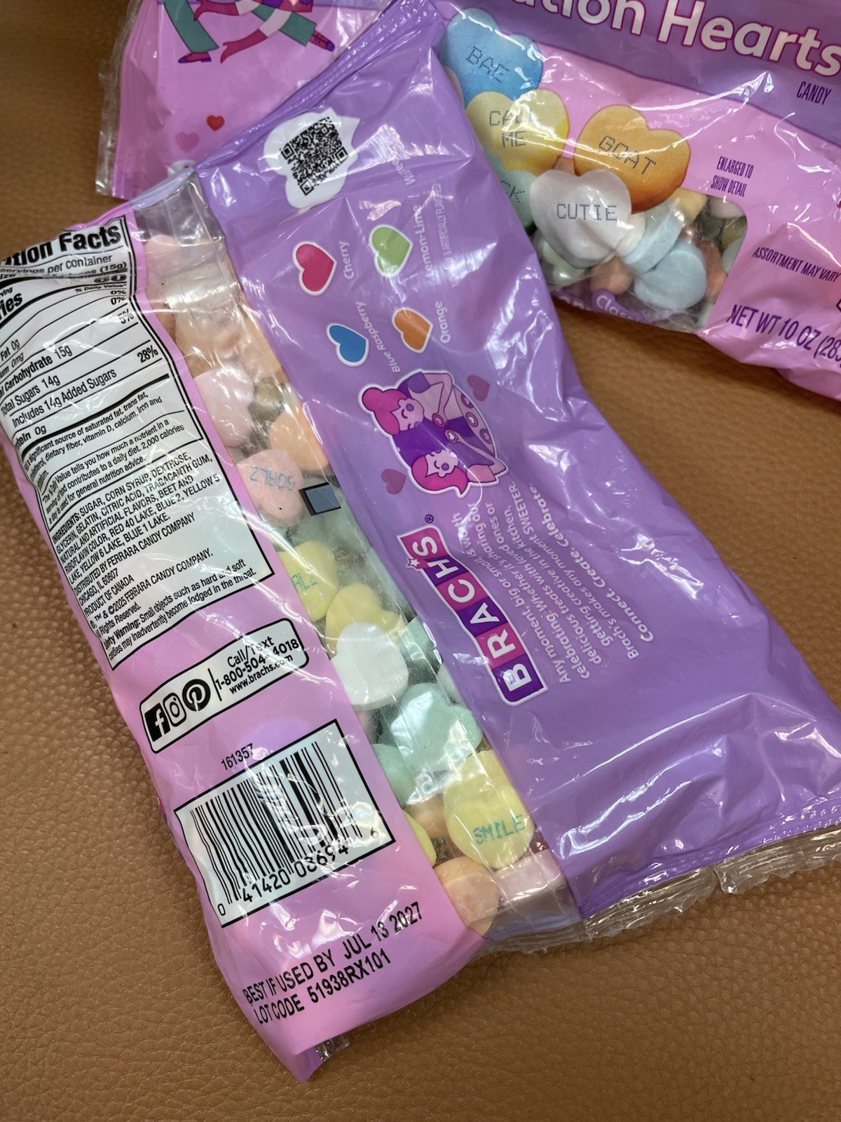 Brach’s Classic Conversation Hearts Assorted Candy x4 Valentine’s Day 10 oz Bag