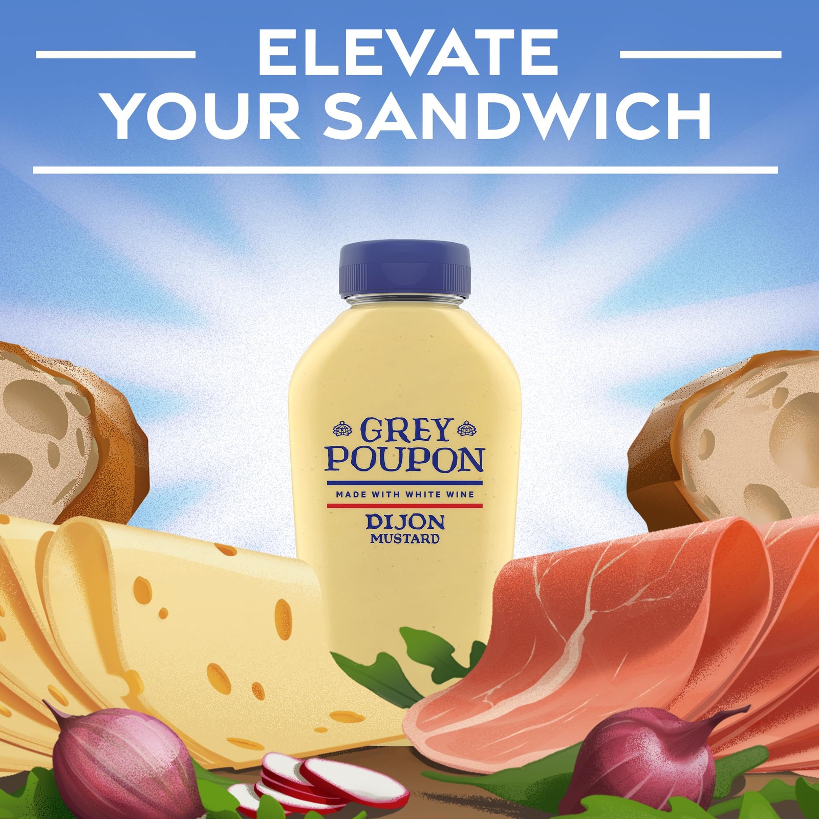 Grey Poupon Dijon Mustard, 10 oz. Squeeze Bottle 10 Ounce (Pack of 1)