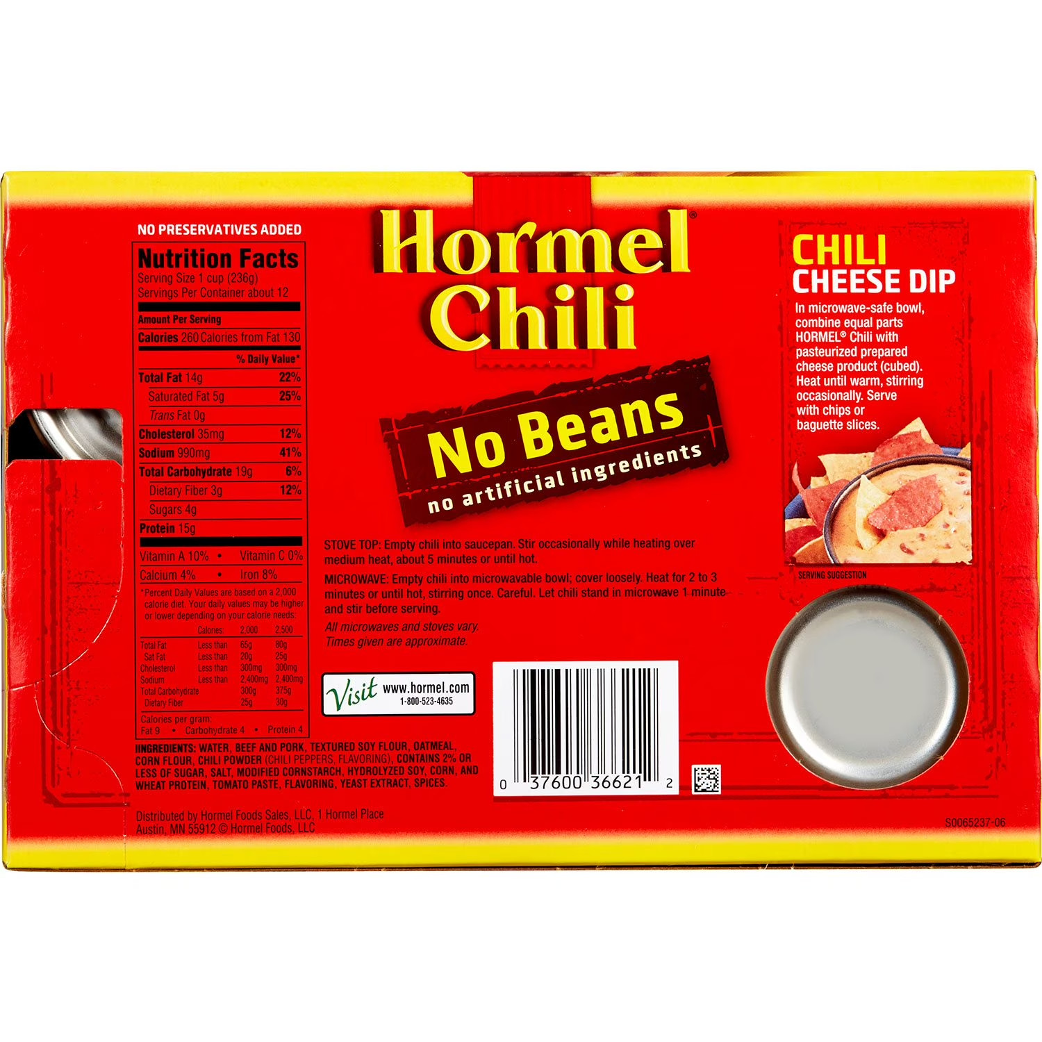 Hormel Chili No Beans, 15 oz. Cans -6 Pack – Savory & Ready-to-Eat FREE SHIPPING