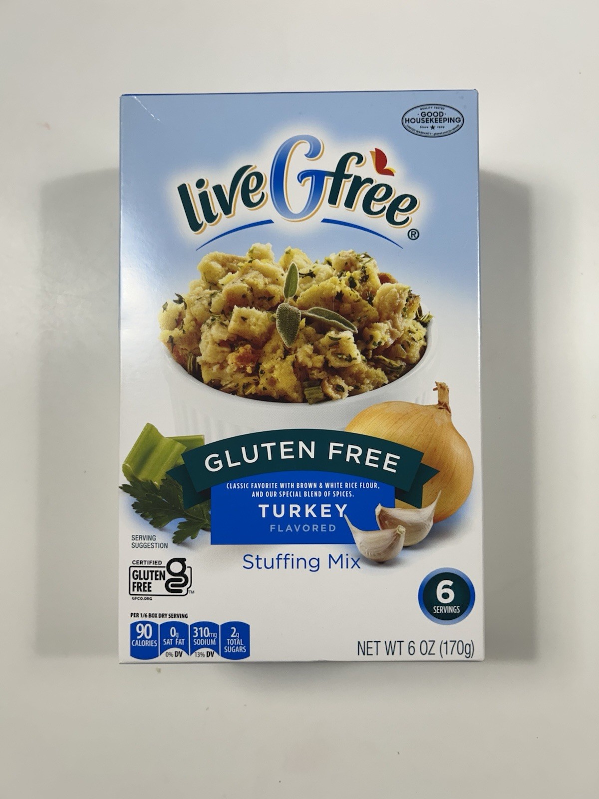 Live G Free Gluten Free Turkey Flavor Stuffing Mix Aldi Exp 10/5/2025