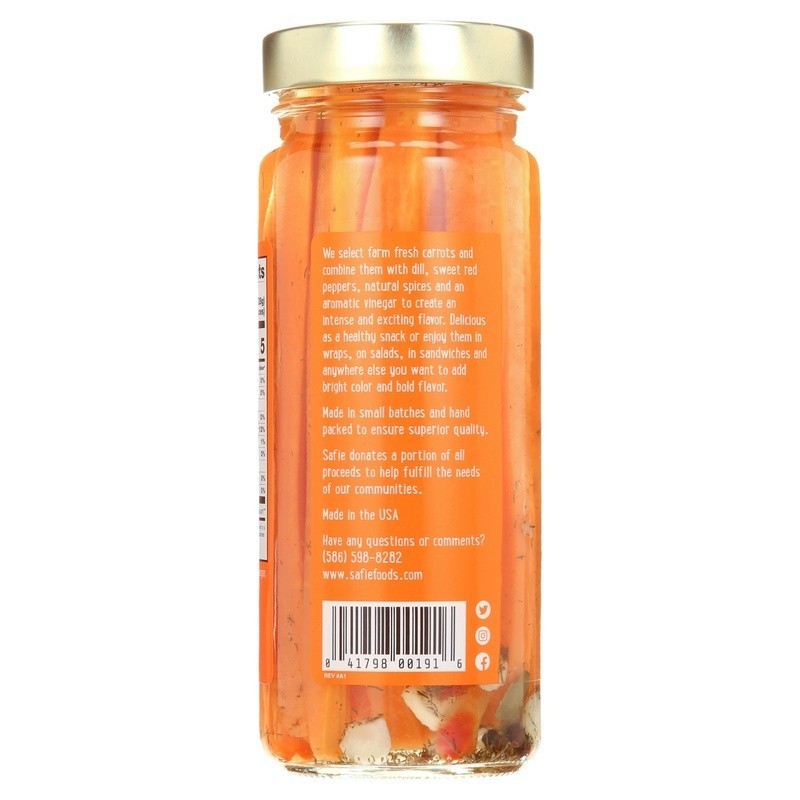 Crispy Dill Pickled Carrots 2 Pack Tangy Crunchy Snack Gluten Free Natural New