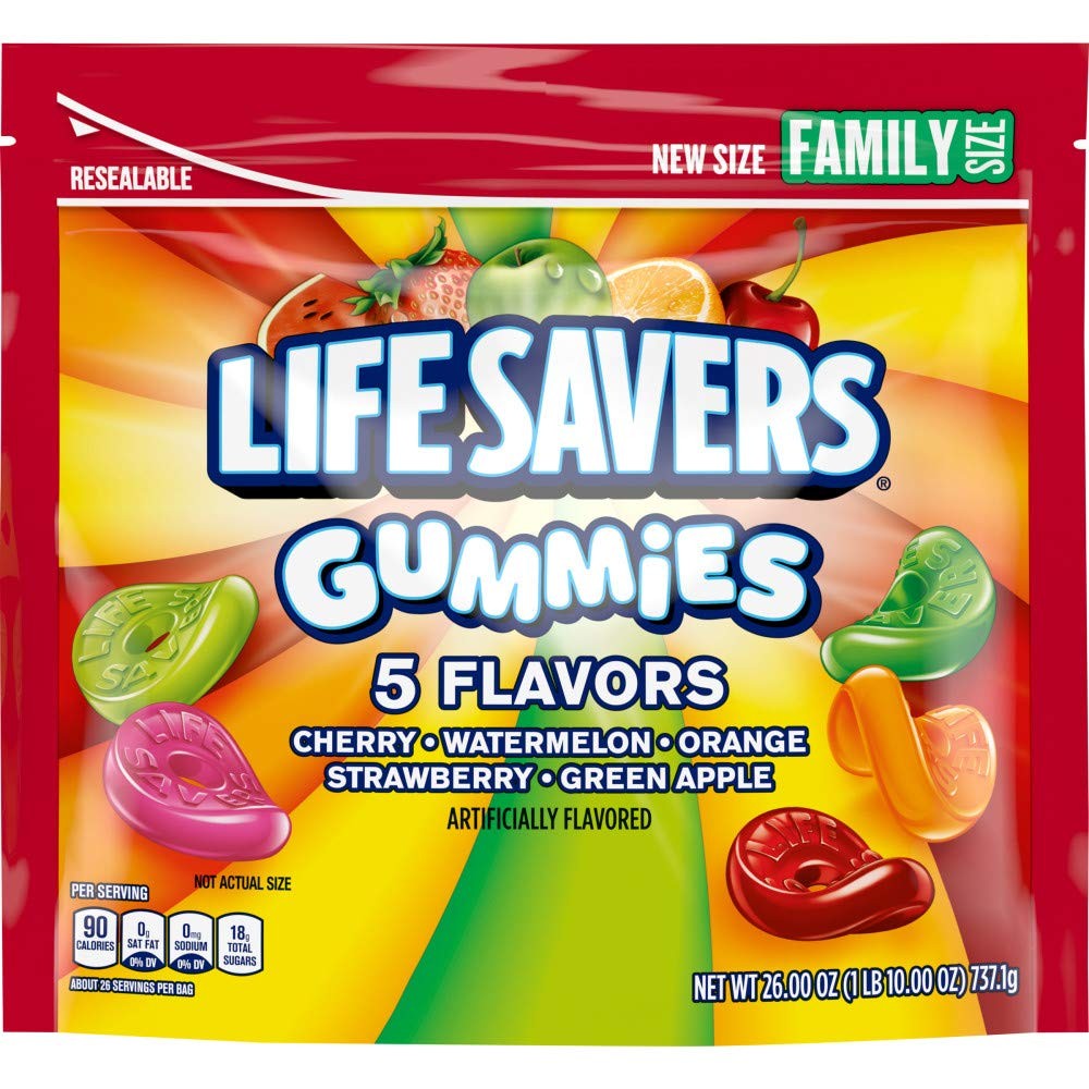 Life Savers 5 Flavor Gummy Candy Bulk Pack 1.62 Pound Pack Of 6 Assorted Treats