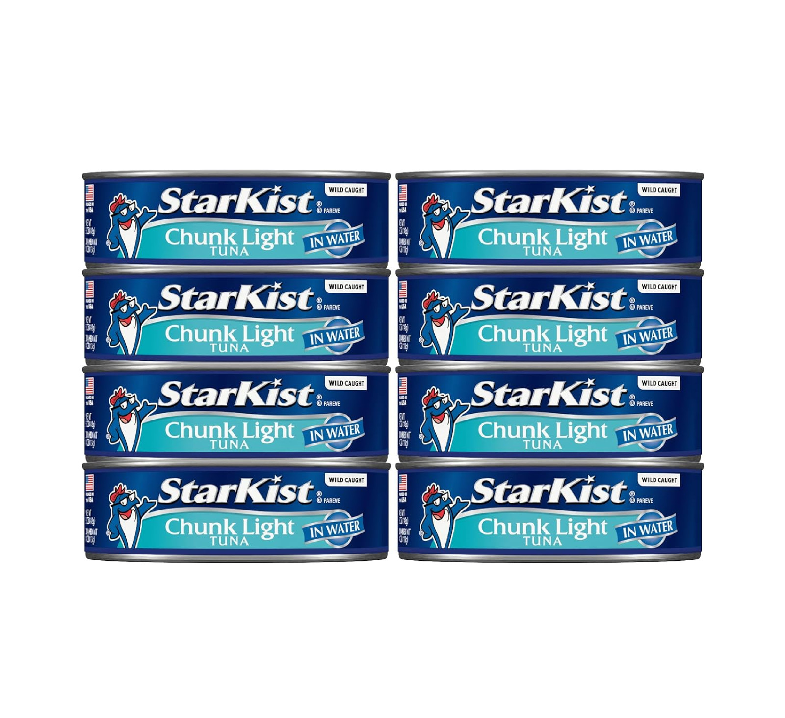 StarKist Chunk Light Tuna in Water, 5 oz (8 Pack) Canned Tuna Fish, Wild Caught,