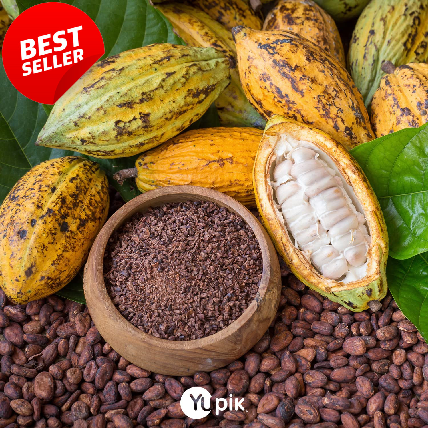 Organic Raw Cacao Beans 2.2Lb Unroasted Fermented Vegan Gluten Free Baking – US