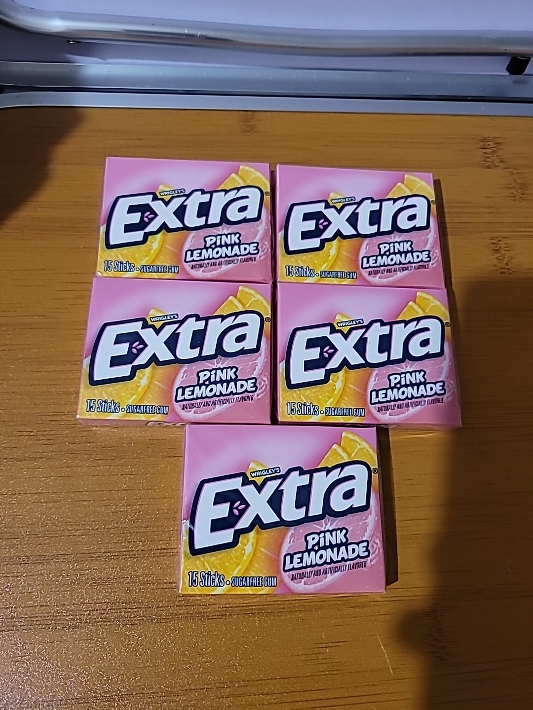 5x Pack Wrigley’s Extra Pink Lemonade Gum | 15 Stick Each | Sugar Free Bb 4/2026