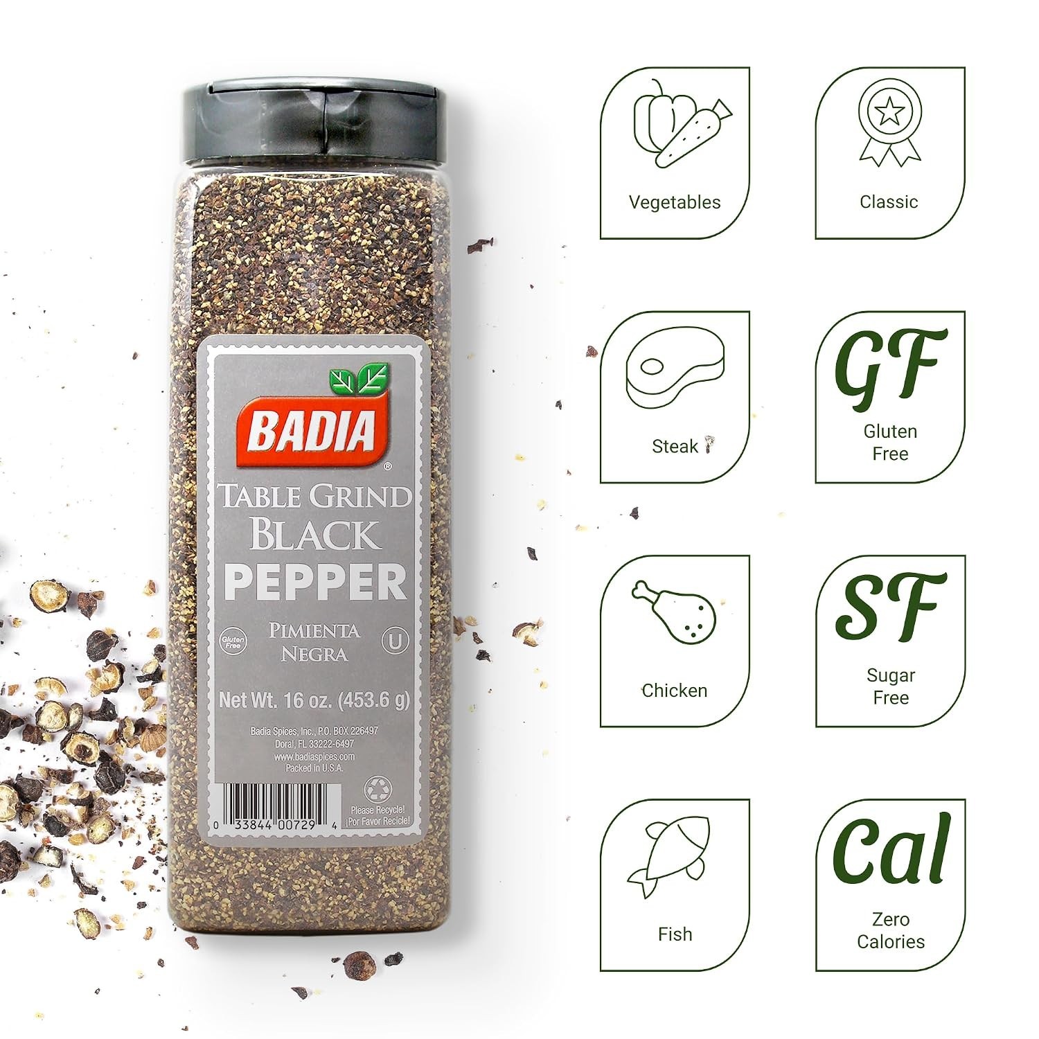 Black Pepper Table Grind, 16 oz – Freshly Ground Flavor | table grind black …