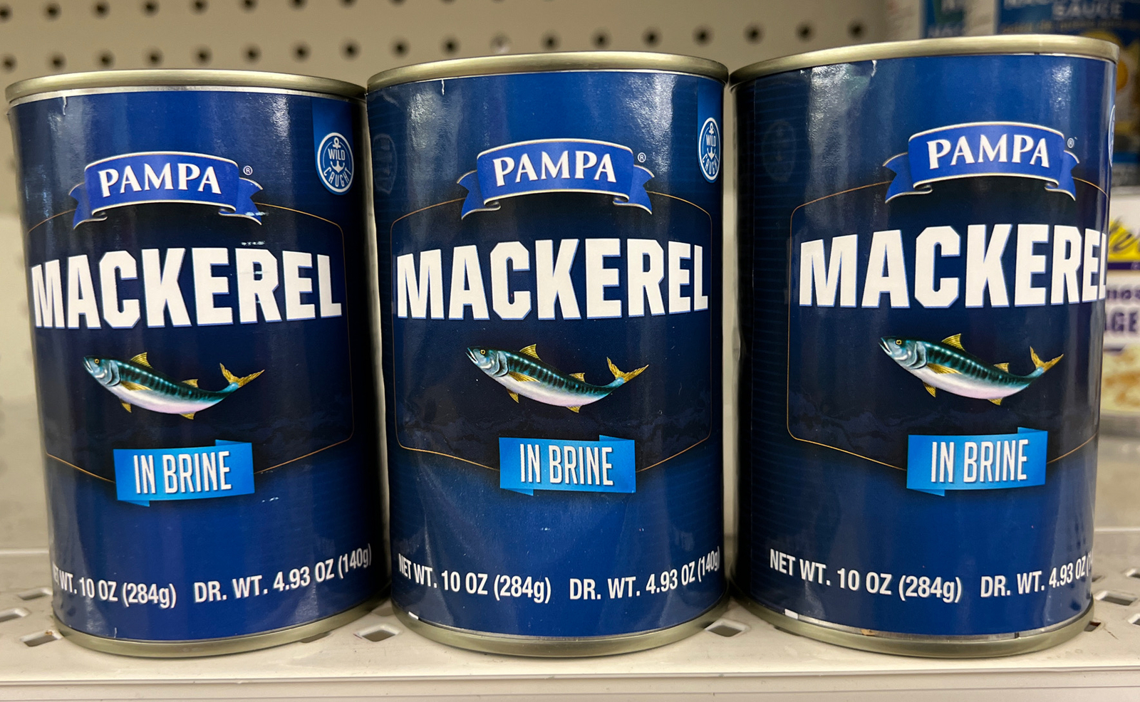 3pk Pampa MACKEREL In Brine 10oz each can Best wild caught fish