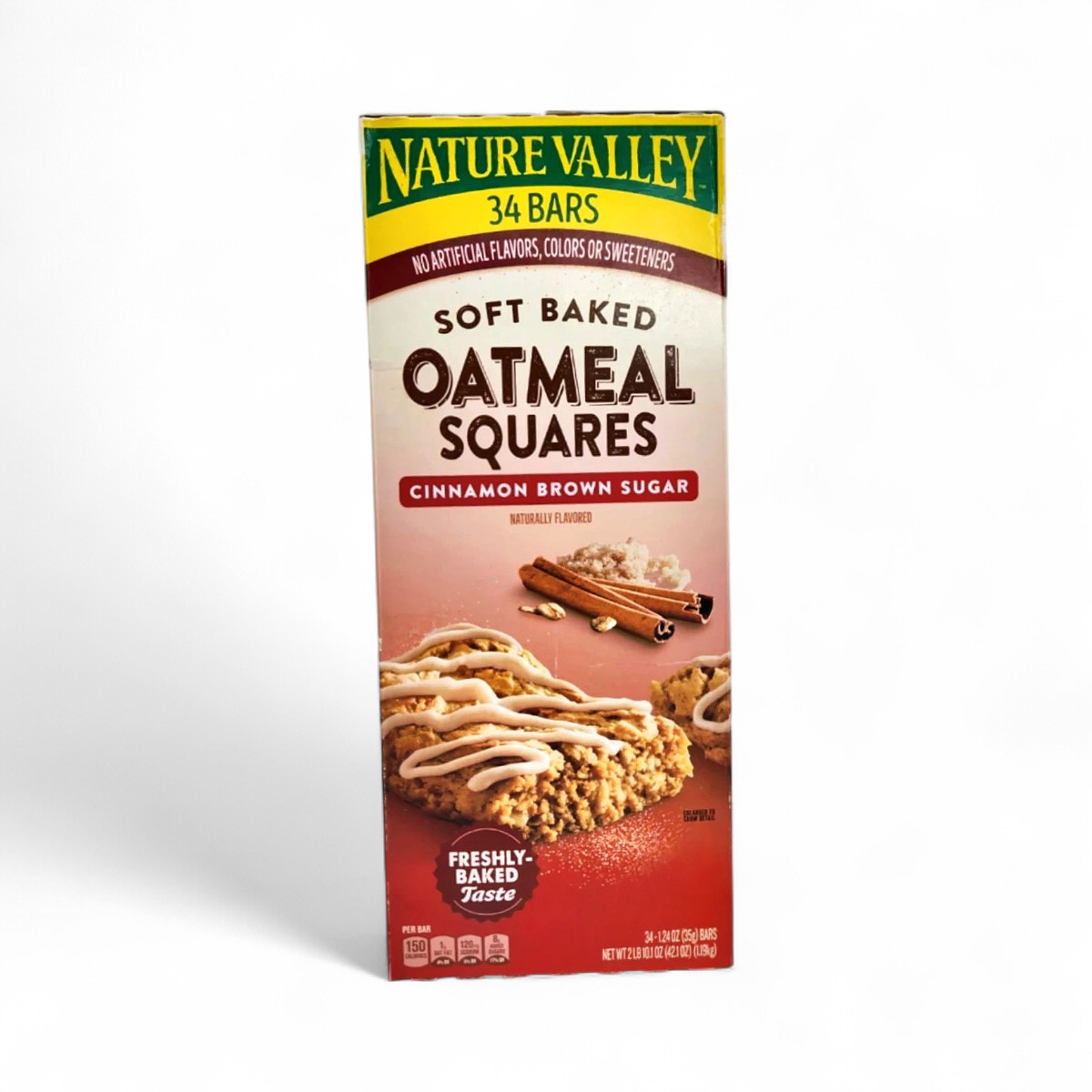 Nature Valley Soft Baked Oatmeal Squares, Cinnamon Brown Sugar, 34 Count