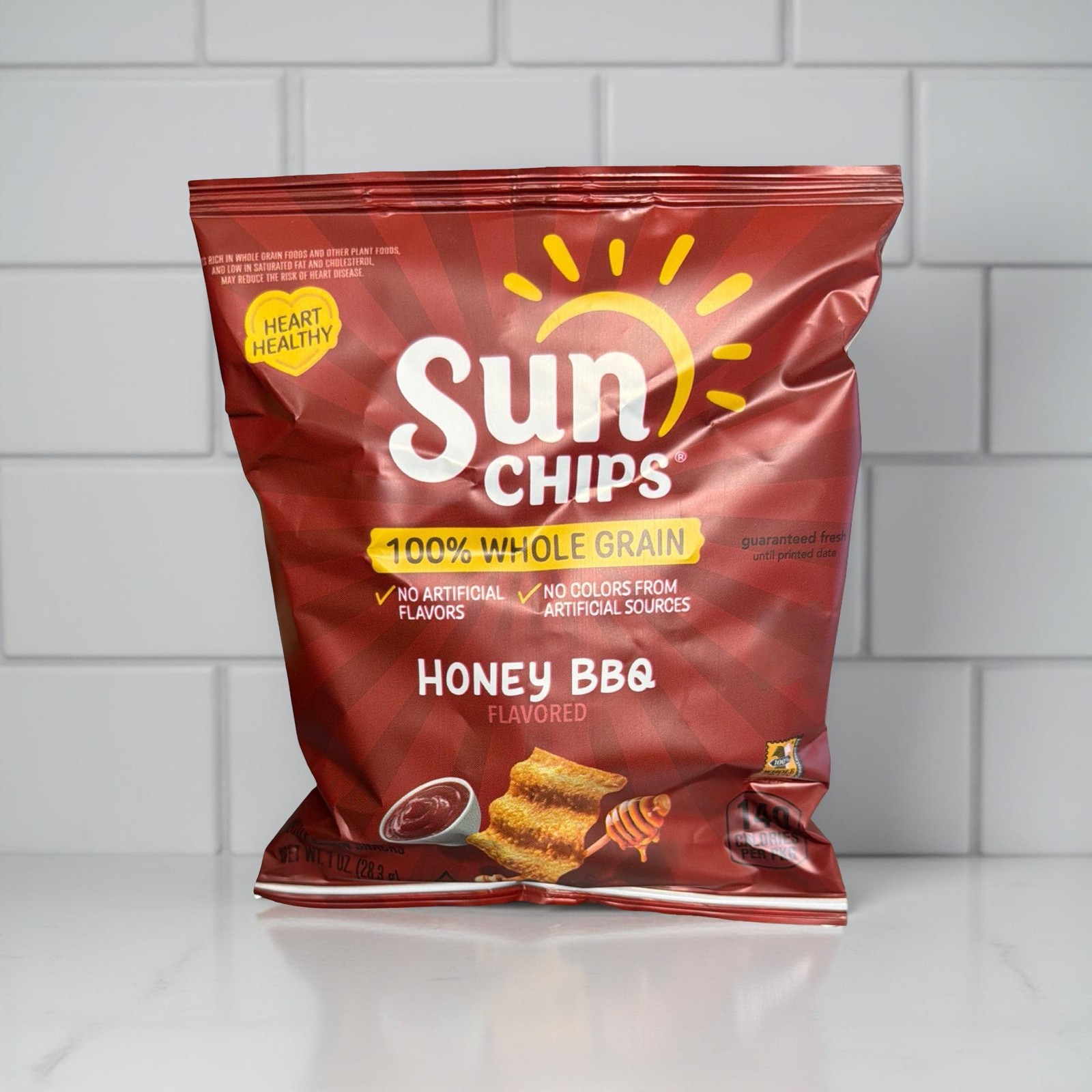 Sunchips Honey BBQ, Whole Grain Chips, 1.375 Oz., 8 Bags