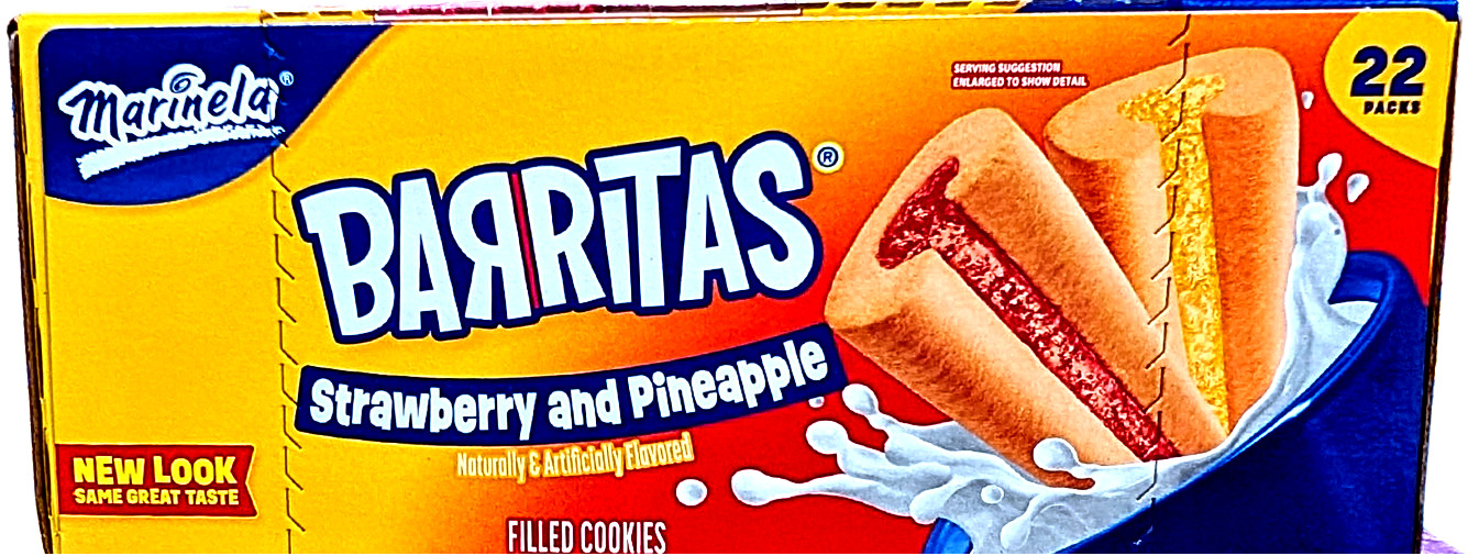 Marinela Barritas Strawberry and Pineapple Filled Cookies 22 x 1.87 Oz