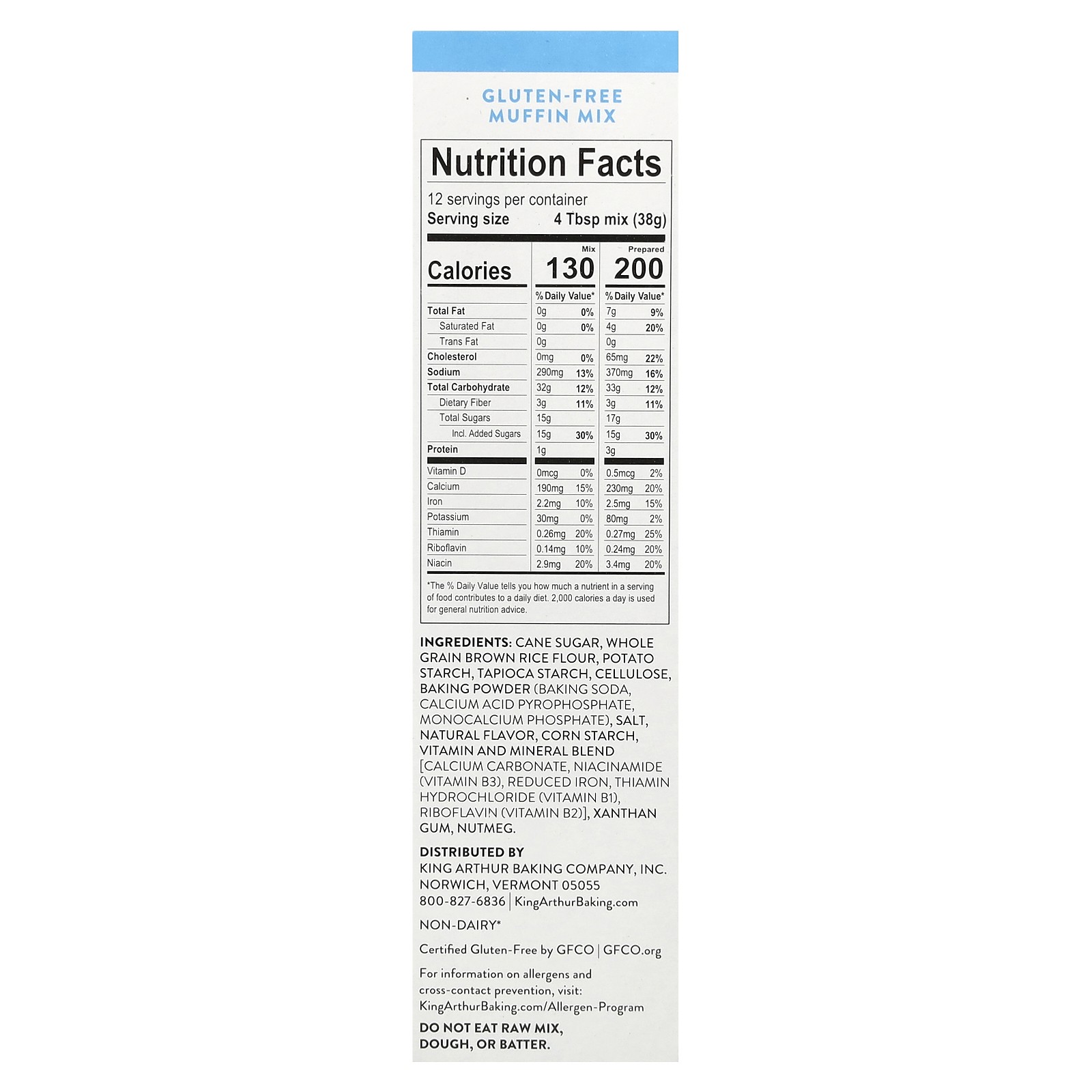 Gluten Free Muffin Mix, 16 oz (454 g)
