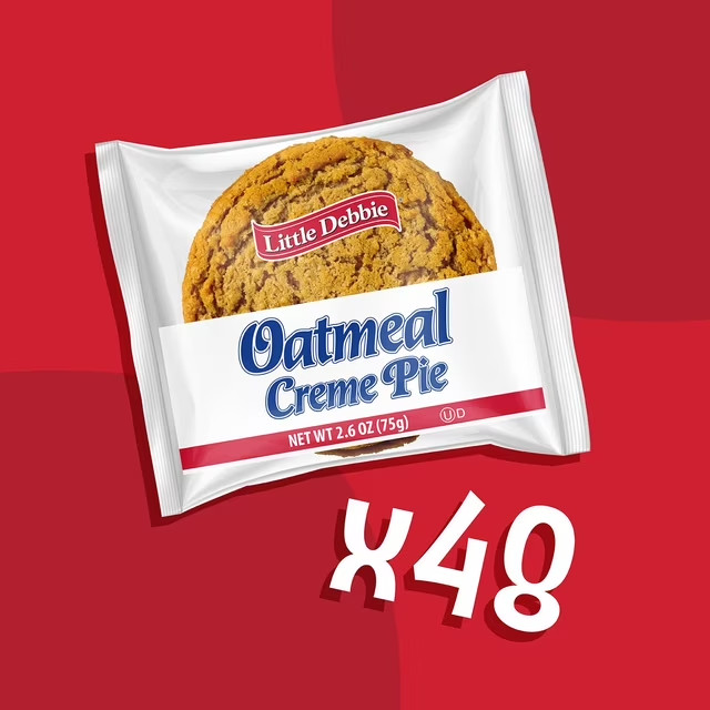 2 Pack Little Debbie Club Pack Oatmeal Creme Pies,2.6 Ounce (Pack of 96)