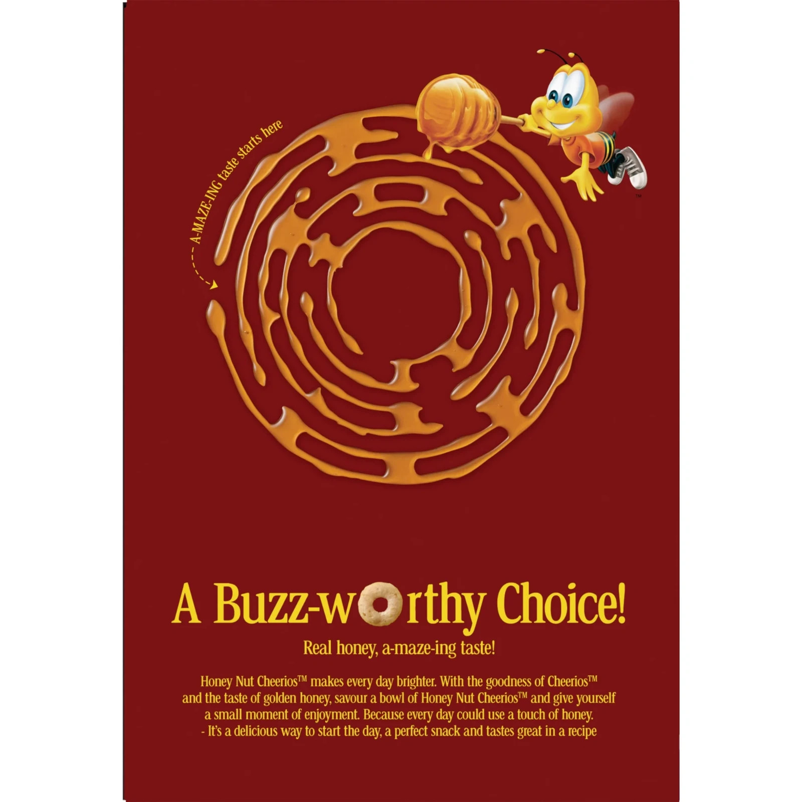 Honey Nut Cheerios, Heart Healthy Gluten Free Breakfast Cereal, Mega Size, 27.2