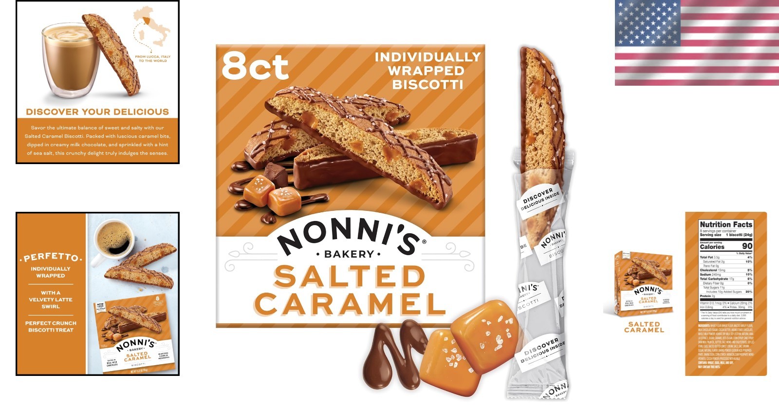 Gourmet Salted Caramel Biscotti – Individually Wrapped for Anytime Enjoyment