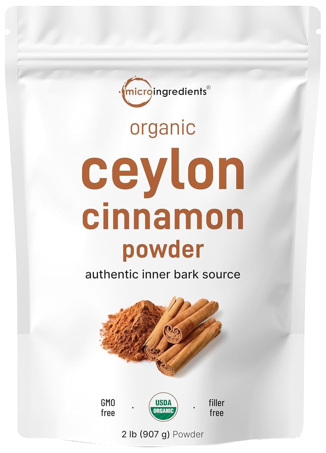 Micro Ingredients Organic Ceylon Cinnamon Powder 2 Lb Non GMO