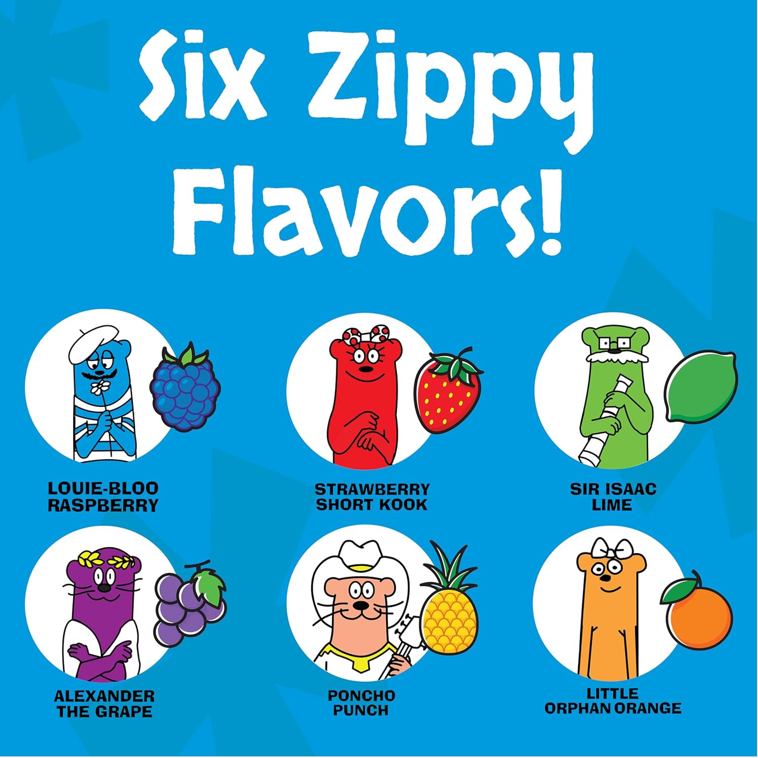 Otter Pops, Original Assorted Freezer Pops, 1Oz Freeze Pops in Six Zippy Flavors
