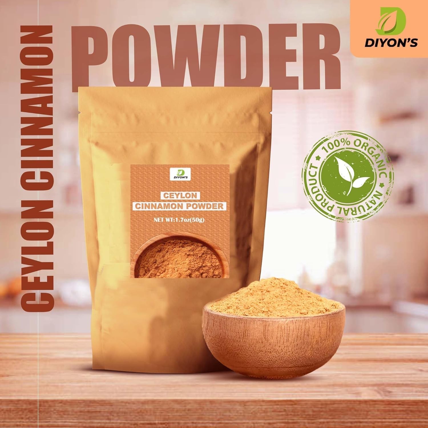 Ceylon Cinnamon Powder 1.7oz 50g grade 100% From Sri Lanka,Packed With resea…