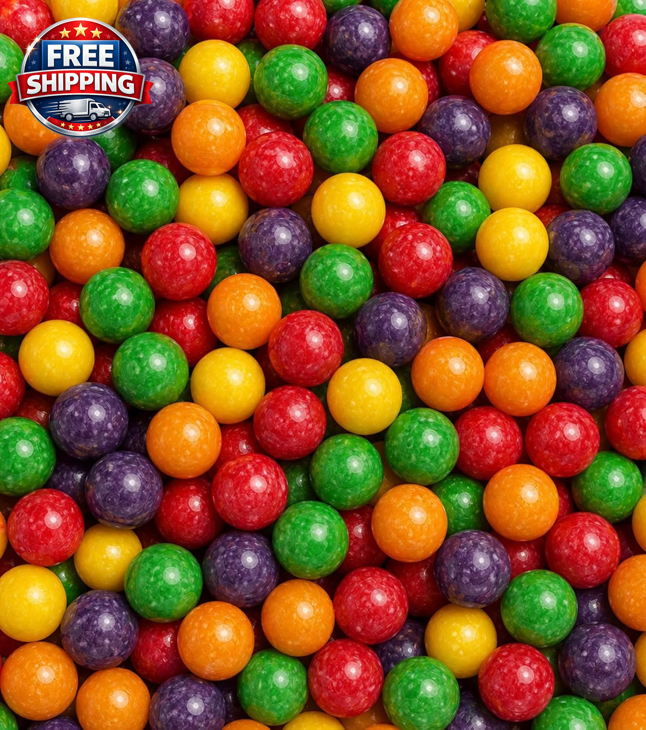 Assorted Fruit Sour Candy Balls – 1 Lb Bulk Bag – Grape Orange Lemon Cherry Appl