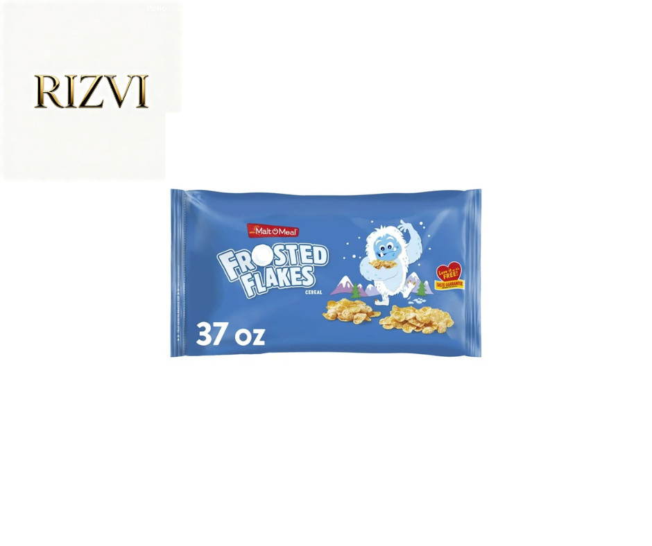 Malt-O-Meal Frosted Flakes Cereal, Family Size, Crunchy 37 oz Resealable Bag