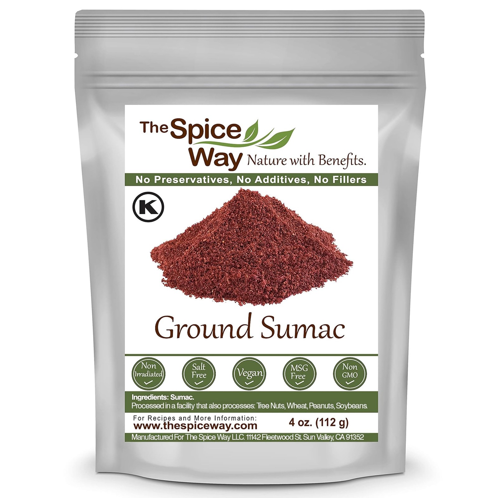 The Spice Way – Pure 100% Ground Sumac Spice, No Salt, no GMO, no Irradiation