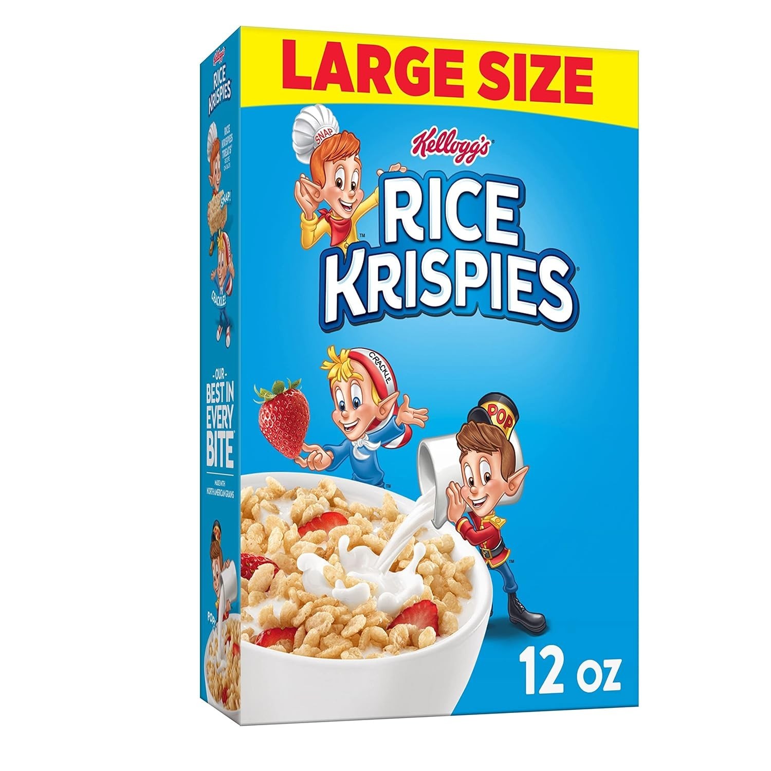 Kellogg’s Rice Krispies Cold Breakfast Cereal, 8 Vitamins and Minerals, – 12Oz