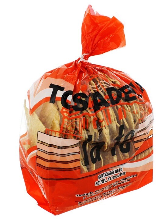 1 BAG – Tostadas La Fe Dehydrated Corn Tostadas, Deshidrata De Maíz (50 Count)