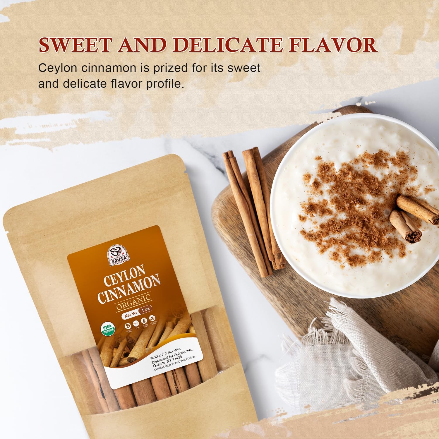 Organic Ceylon Cinnamon Sticks, 1 Ounce Pack of 1, True Cinnamon Farmed in Sr…