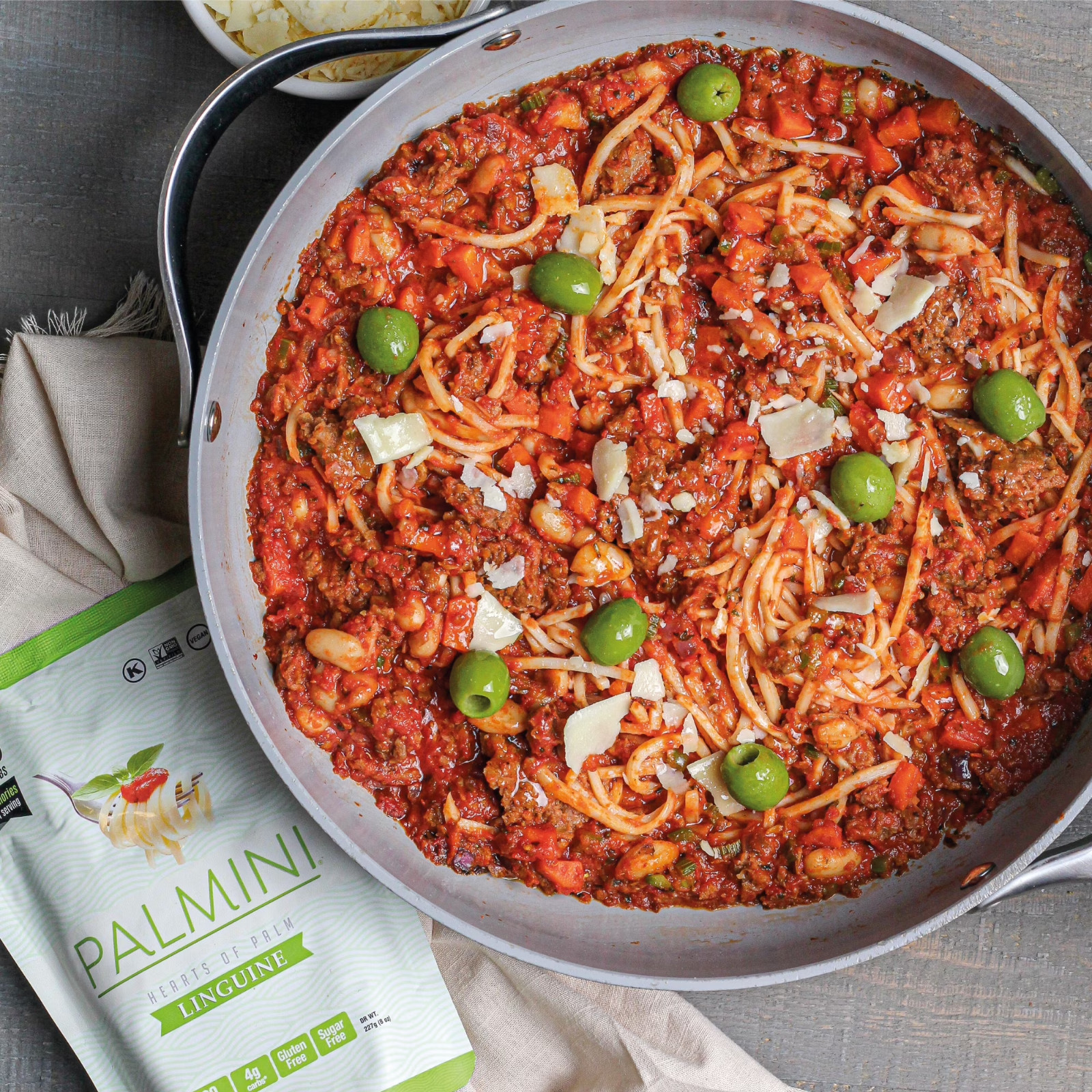 Palmini Hearts of Palm Linguine 12oz Low Carb Vegan Gluten Free Pasta
