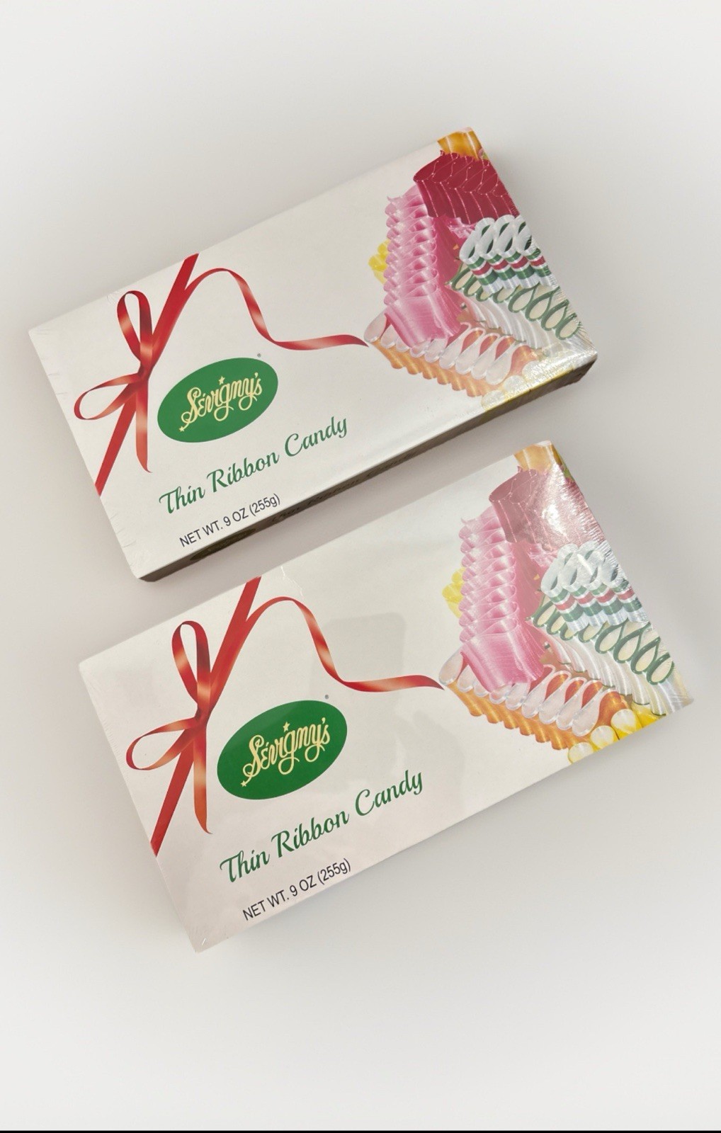 Sevigny’s ~ This Ribbon Hard Candy Christmas 2-Boxes 9 oz. Each – Quality Candy