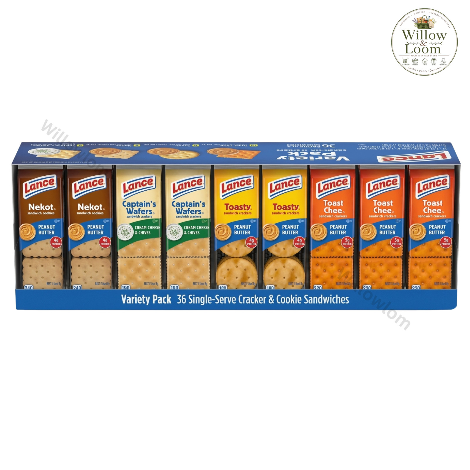 Lance Variety Pack Sandwich Crackers Cookies 36 Count Toast Chee Toasty Nekot Wa